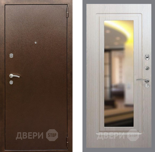 Дверь Рекс (REX) 1А Медный Антик FLZ-120 Беленый дуб в Ивантеевке