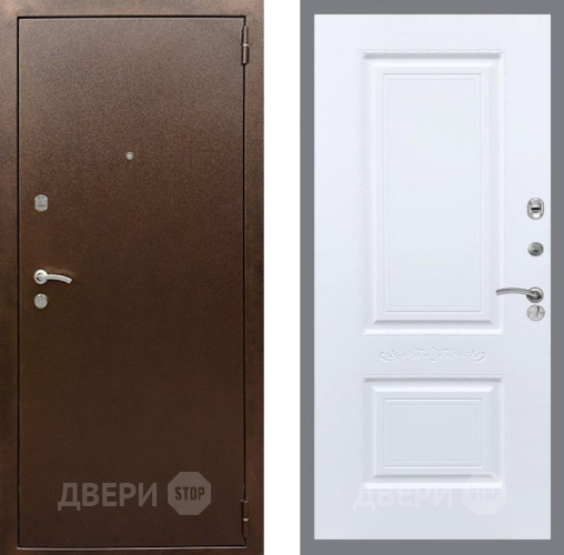 Входная металлическая Дверь Рекс (REX) 1А Медный Антик Смальта Силк Сноу в Ивантеевке