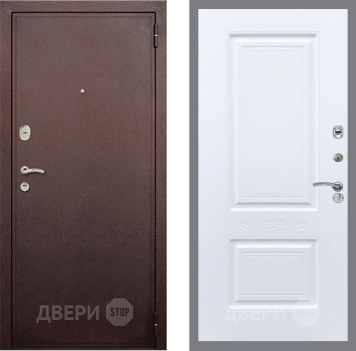 Входная металлическая Дверь Рекс (REX) 2 Медный Антик Смальта Силк Сноу в Ивантеевке