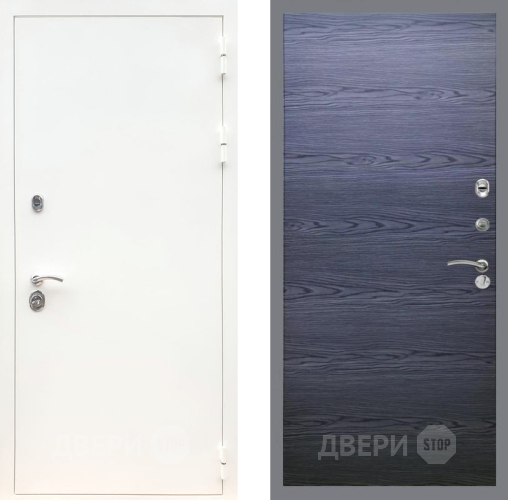 Входная металлическая Дверь Рекс (REX) 5 Белая Шагрень GL Дуб тангенальный черный в Ивантеевке