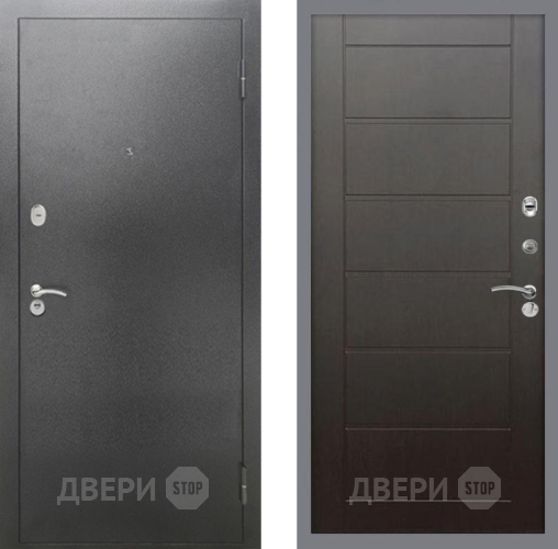 Входная металлическая Дверь Рекс (REX) 2А Серебро Антик Сити Венге в Ивантеевке