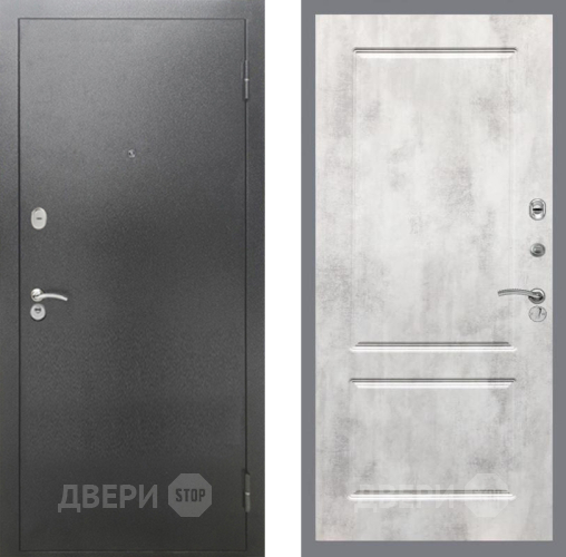 Дверь Рекс (REX) 2А Серебро Антик FL-117 Бетон светлый в Ивантеевке