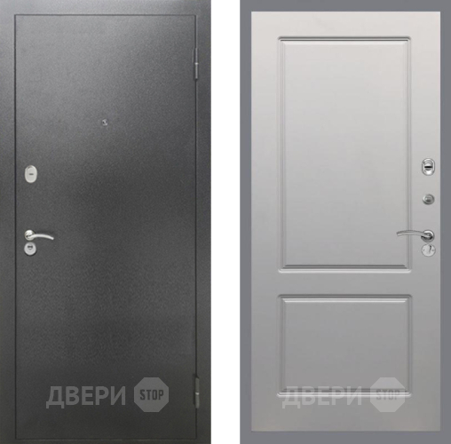 Дверь Рекс (REX) 2А Серебро Антик FL-117 Грей софт в Ивантеевке