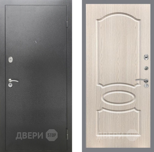 Дверь Рекс (REX) 2А Серебро Антик FL-128 Беленый дуб в Ивантеевке