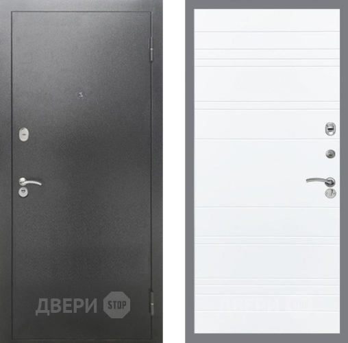 Дверь Рекс (REX) 2А Серебро Антик Line Силк Сноу в Ивантеевке
