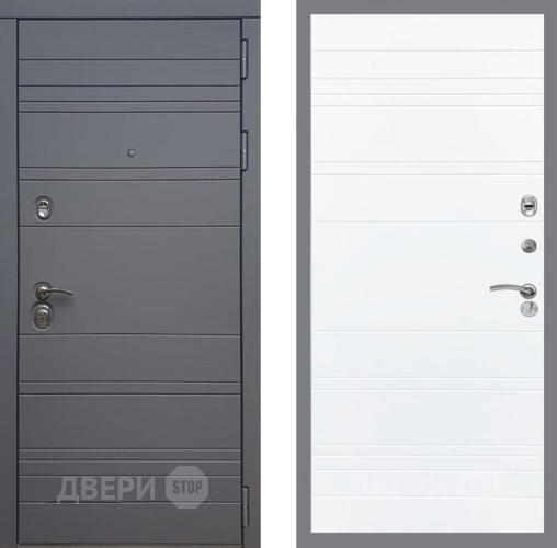 Входная металлическая Дверь Рекс (REX) 14 силк титан Line Силк Сноу в Ивантеевке