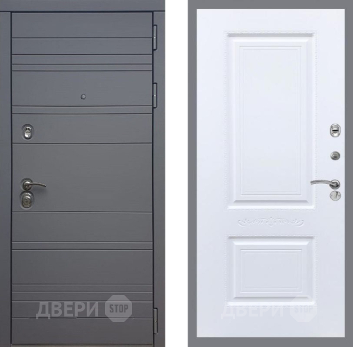Дверь Рекс (REX) 14 силк титан Смальта Силк Сноу в Ивантеевке