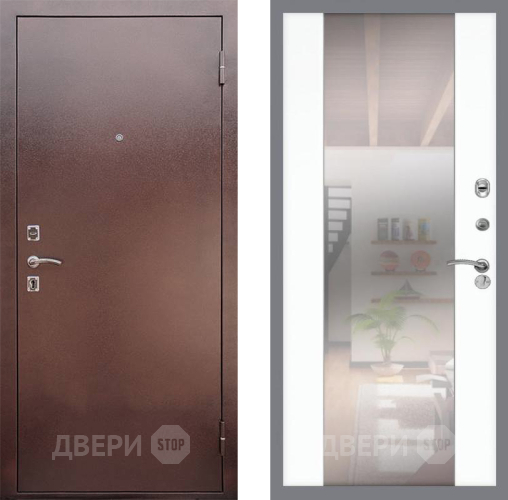Входная металлическая Дверь Рекс (REX) 1 СБ-16 Зеркало Силк Сноу в Ивантеевке