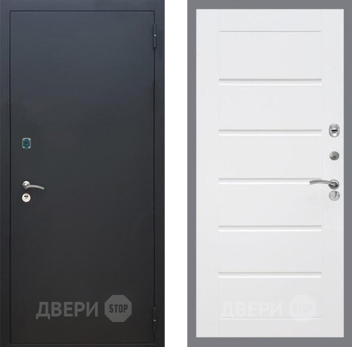 Входная металлическая Дверь Рекс (REX) 1A Черный Муар Сити Белый ясень в Ивантеевке
