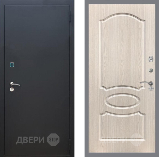 Дверь Рекс (REX) 1A Черный Муар FL-128 Беленый дуб в Ивантеевке