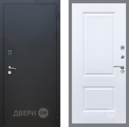 Дверь Рекс (REX) 1A Черный Муар Смальта Силк Сноу в Ивантеевке