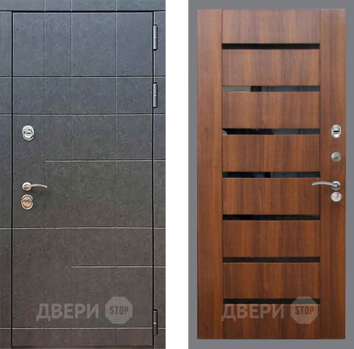 Дверь Рекс (REX) 21 СБ-14 стекло черное Орех бренди в Ивантеевке