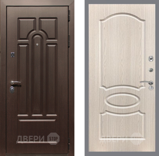 Дверь Рекс (REX) Эврика FL-128 Беленый дуб в Ивантеевке