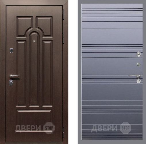 Входная металлическая Дверь Рекс (REX) Эврика Line Силк титан в Ивантеевке