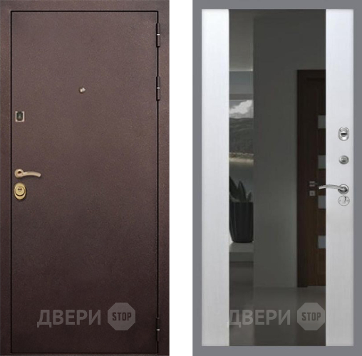 Входная металлическая Дверь Рекс (REX) Лайт 3К СБ-16 с Зеркалом Лиственница беж в Ивантеевке