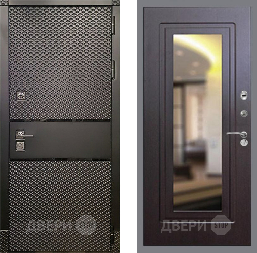 Входная металлическая Дверь Рекс (REX) 15 Черный Кварц FLZ-120 Венге в Ивантеевке
