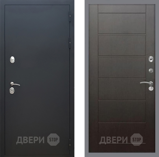 Входная металлическая Дверь Рекс (REX) 5 Черный Муар Сити Венге в Ивантеевке