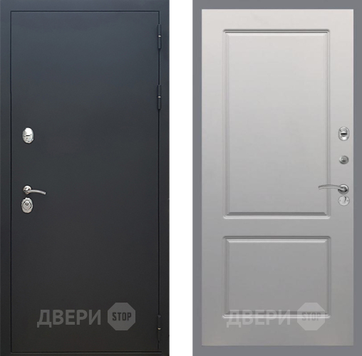 Входная металлическая Дверь Рекс (REX) 5 Черный Муар FL-117 Грей софт в Ивантеевке