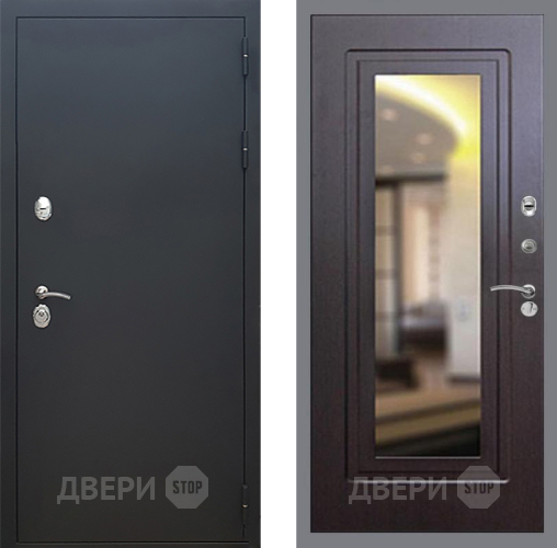 Входная металлическая Дверь Рекс (REX) 5 Черный Муар FLZ-120 Венге в Ивантеевке
