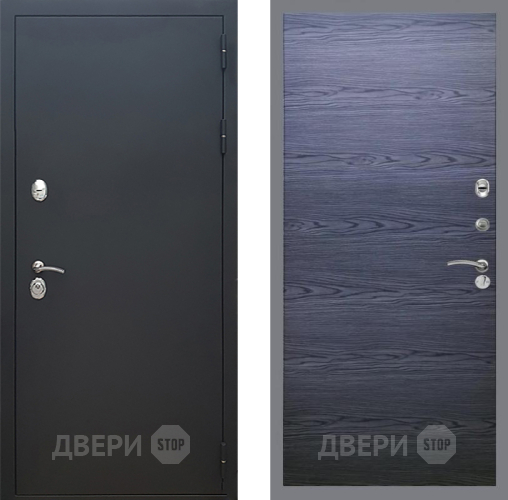 Дверь Рекс (REX) 5 Черный Муар GL Дуб тангенальный черный в Ивантеевке
