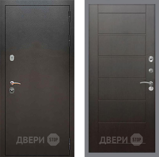 Входная металлическая Дверь Рекс (REX) 5 Серебро Антик Сити Венге в Ивантеевке