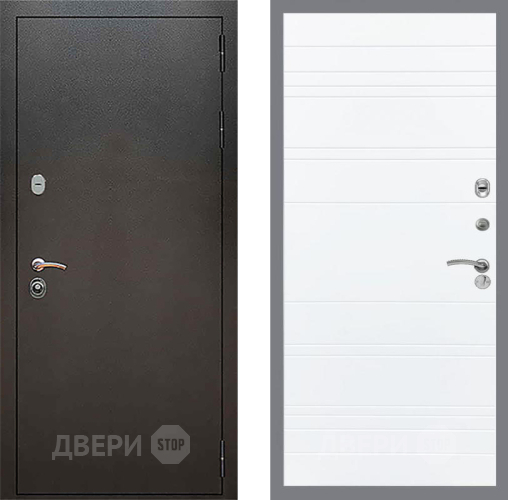 Входная металлическая Дверь Рекс (REX) 5 Серебро Антик Line Силк Сноу в Ивантеевке