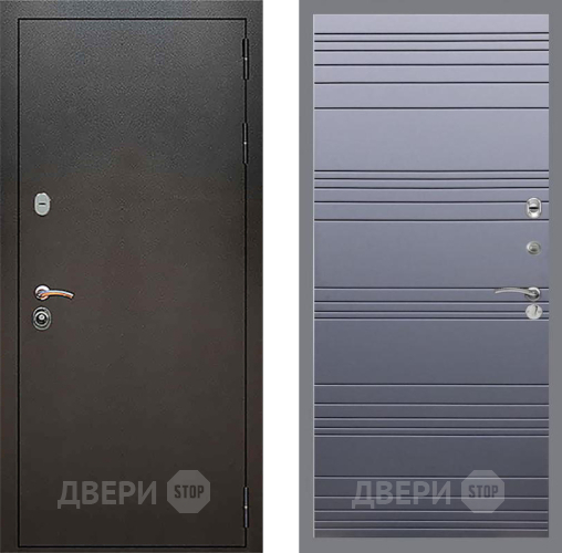 Входная металлическая Дверь Рекс (REX) 5 Серебро Антик Line Силк титан в Ивантеевке