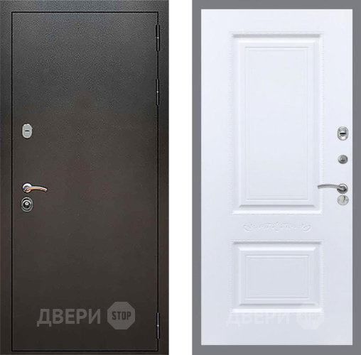 Входная металлическая Дверь Рекс (REX) 5 Серебро Антик Смальта Силк Сноу в Ивантеевке