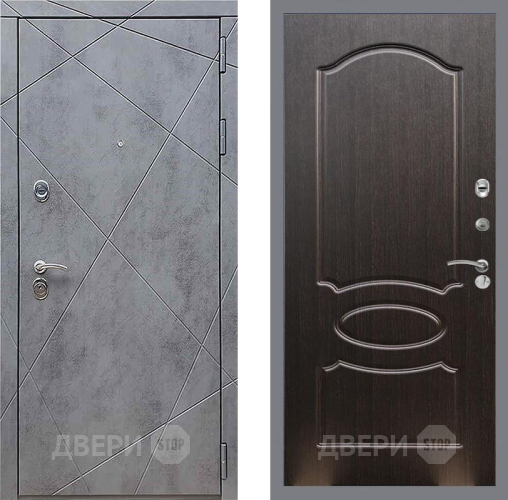 Дверь Рекс (REX) 13 Бетон Темный FL-128 Венге светлый в Ивантеевке