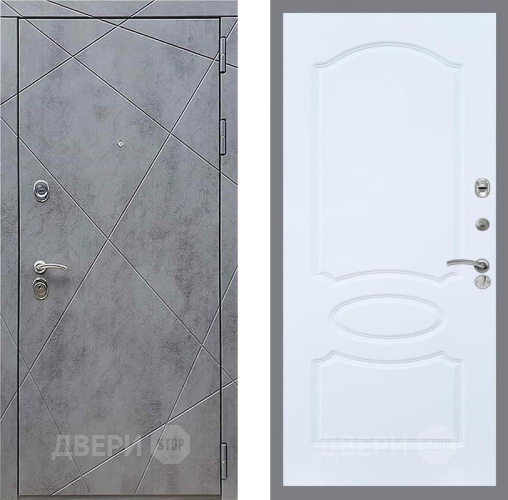 Дверь Рекс (REX) 13 Бетон Темный FL-128 Силк Сноу в Ивантеевке