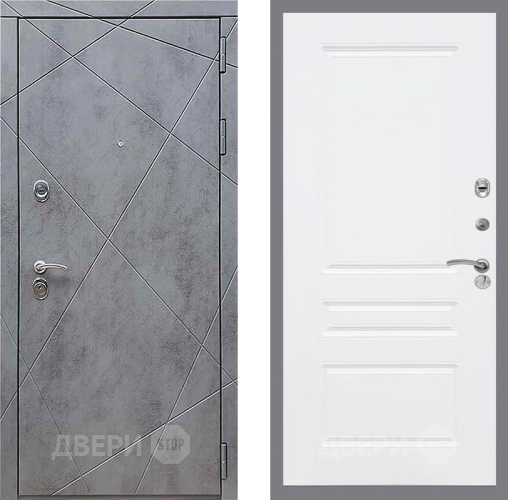 Дверь Рекс (REX) 13 Бетон Темный FL-243 Силк Сноу в Ивантеевке