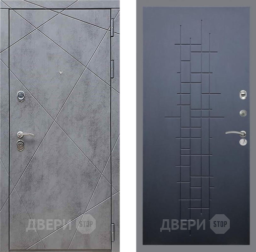 Дверь Рекс (REX) 13 Бетон Темный FL-289 Ясень черный в Ивантеевке