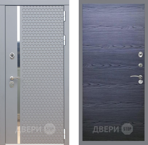 Входная металлическая Дверь Рекс (REX) 24 GL Дуб тангенальный черный в Ивантеевке