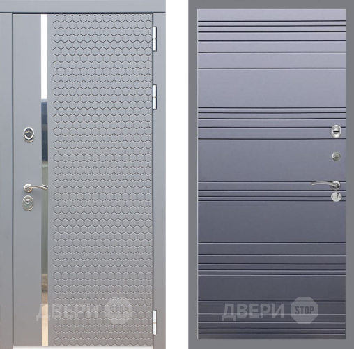Входная металлическая Дверь Рекс (REX) 24 Line Силк титан в Ивантеевке