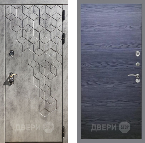 Входная металлическая Дверь Рекс (REX) 23 GL Дуб тангенальный черный в Ивантеевке