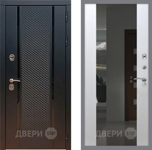 Дверь Рекс (REX) 25 СБ-16 Зеркало Белый ясень в Ивантеевке