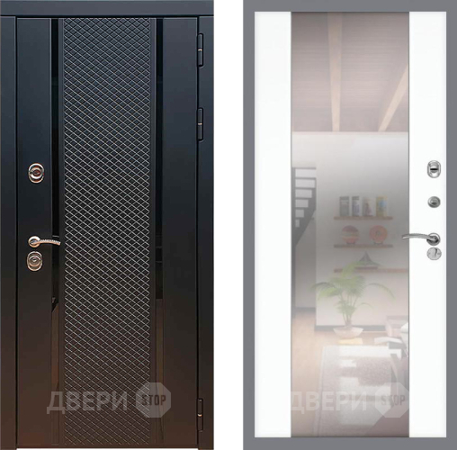 Дверь Рекс (REX) 25 СБ-16 Зеркало Силк Сноу в Ивантеевке