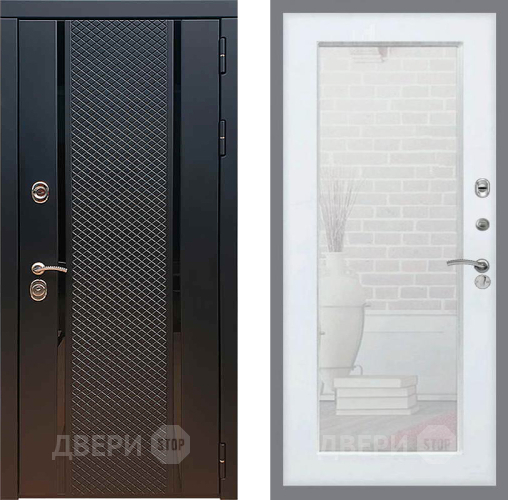 Входная металлическая Дверь Рекс (REX) 25 Зеркало Пастораль Силк Сноу в Ивантеевке