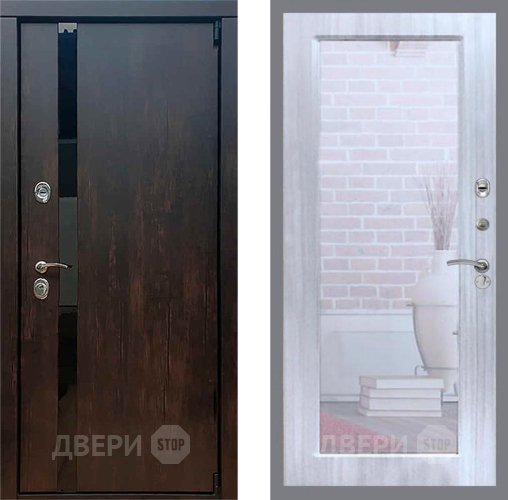 Входная металлическая Дверь Рекс (REX) 26 Зеркало Пастораль Сандал белый в Ивантеевке