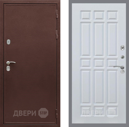 Входная металлическая Дверь Рекс (REX) 5 металл 3 мм FL-33 Белый ясень в Ивантеевке