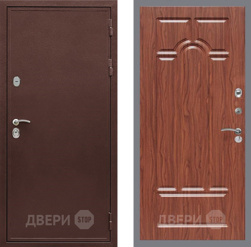Входная металлическая Дверь Рекс (REX) 5 металл 3 мм FL-58 орех тисненый в Ивантеевке